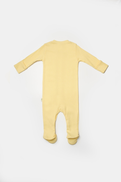 Set 2 salopete lungi Bamboo, galben, BabyCosy, 50%bumbac+50% bambus [4]
