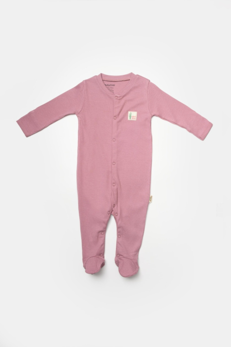 Set 2 salopete lungi Bamboo, roz, BabyCosy, 50%bumbac+50% bambus [2]