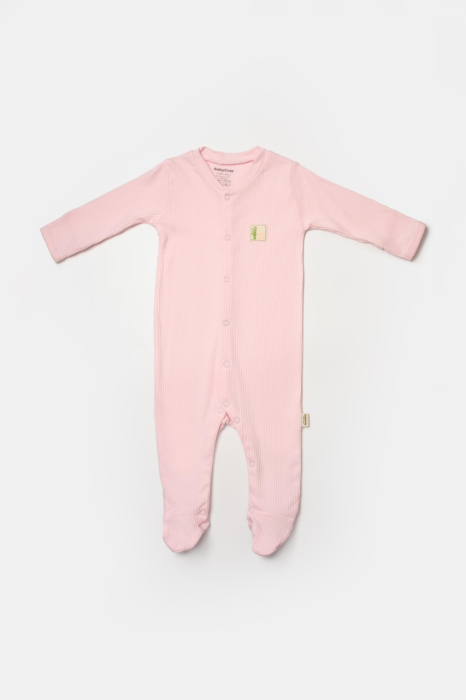 Set 2 salopete lungi Bamboo, roz, BabyCosy, 50%bumbac+50% bambus [6]