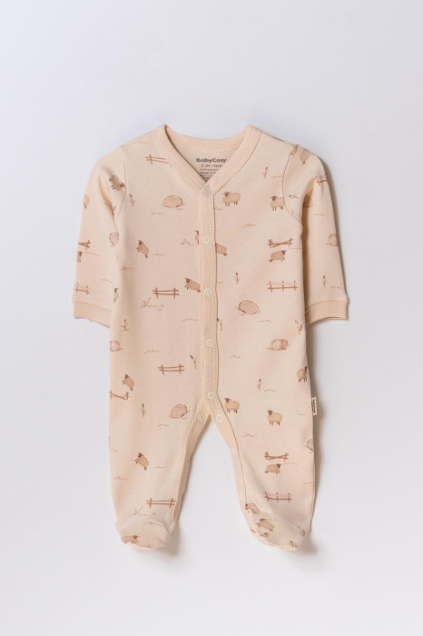 Set 2 salopete lungi, Lamb, BabyCosy, 100% bumbac organic [6]