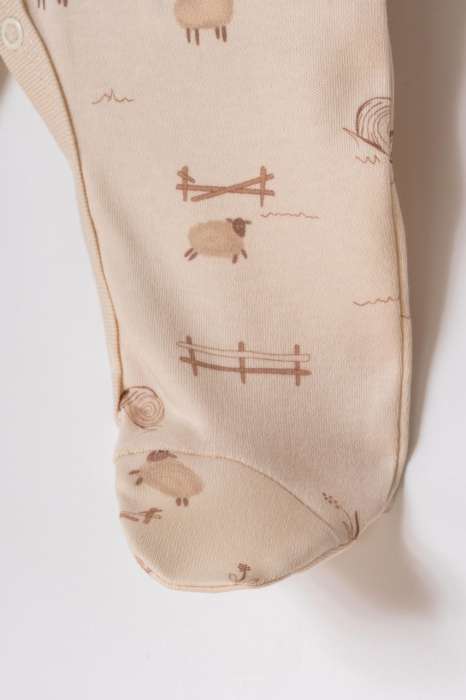 Set 2 salopete lungi, Lamb, BabyCosy, 100% bumbac organic [9]