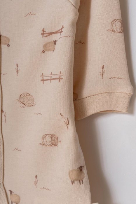 Set 2 salopete lungi, Lamb, BabyCosy, 100% bumbac organic [8]