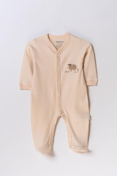 Set 2 salopete lungi, Lamb, BabyCosy, 100% bumbac organic [2]