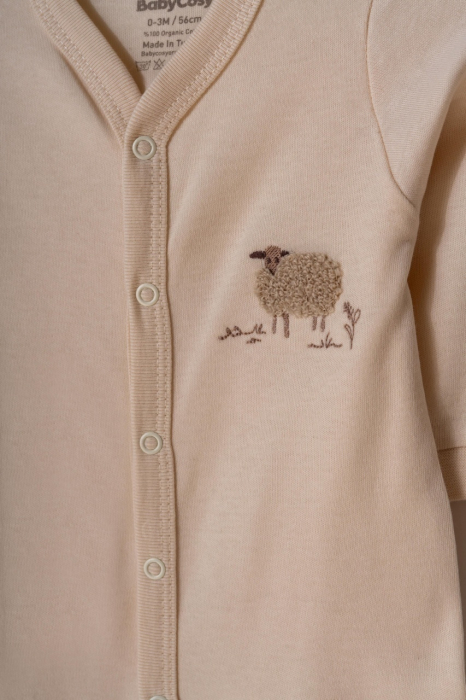 Set 2 salopete lungi, Lamb, BabyCosy, 100% bumbac organic [3]