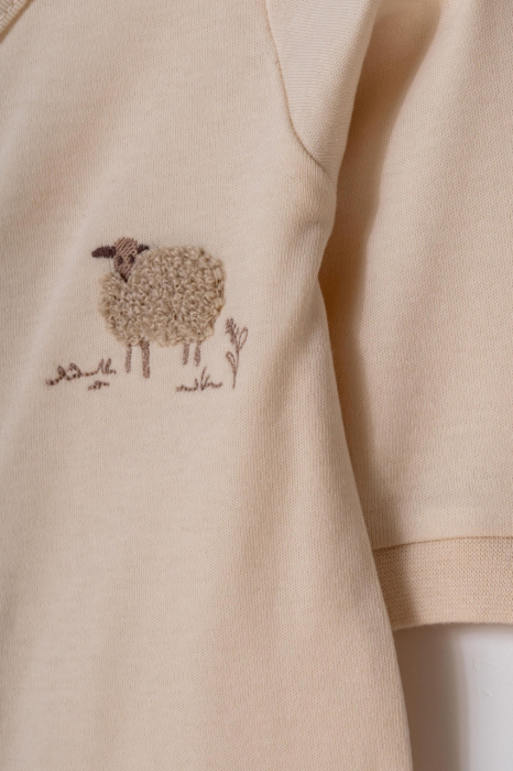 Set 2 salopete lungi, Lamb, BabyCosy, 100% bumbac organic [5]