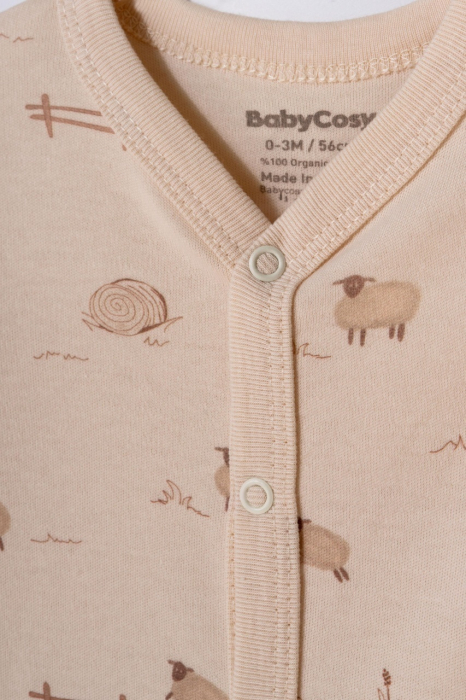 Set 2 salopete lungi, Lamb, BabyCosy, 100% bumbac organic [7]