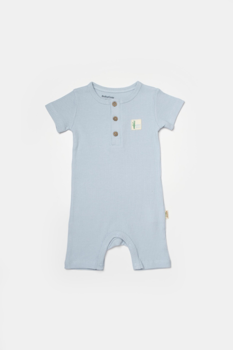 Set 2 salopete scurte Bamboo, blue, BabyCosy, 50%bumbac+50% bambus [4]