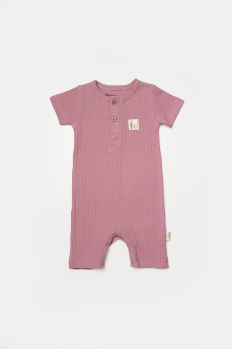 Set 2 salopete scurte Bamboo, roz, BabyCosy, 50%bumbac+50% bambus [2]
