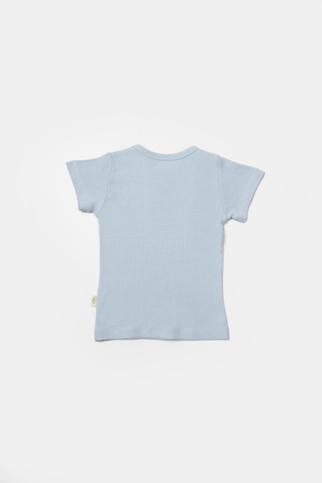 Set 2 tricouri Bamboo, blue, BabyCosy, 50% bumbac+50%bambus [4]