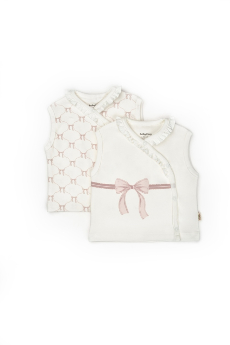 Set 2 vestute pentru bebelusi, powder, BabyCosy Organic Wear [2]