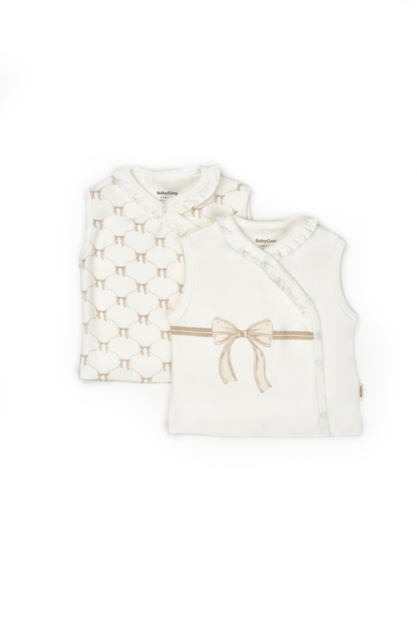 Set 2 vestute pentru bebelusi, stone, BabyCosy Organic Wear [2]