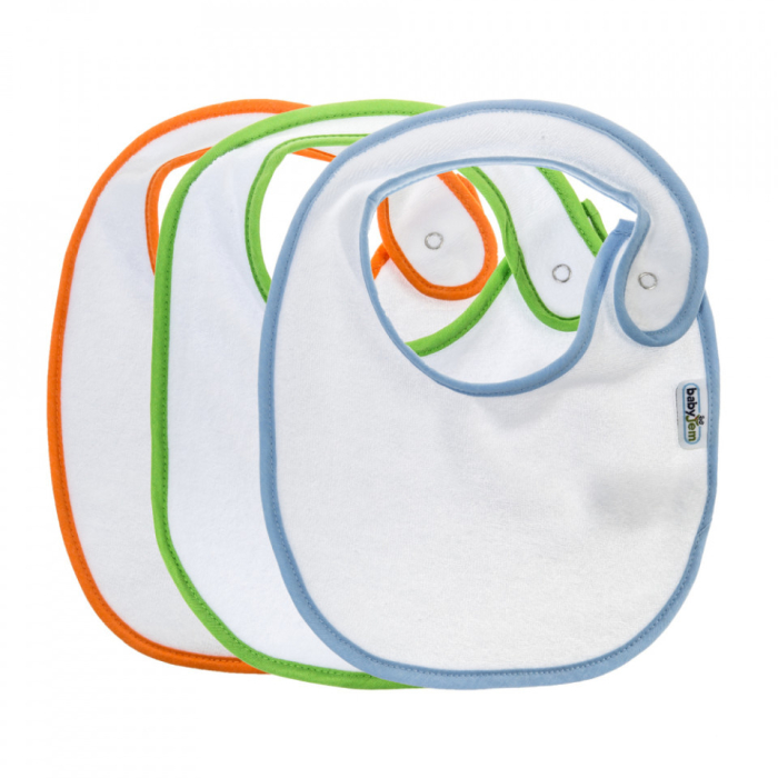 Set 3 bavete BabyJem, cu capse, din bumbac (Pentru: Fete) [3]