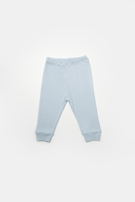 Set 3 piese:bluza, pantaloni si caciulita Bamboo, bleu, BabyCosy, 50% bumbac+50%bambus [4]