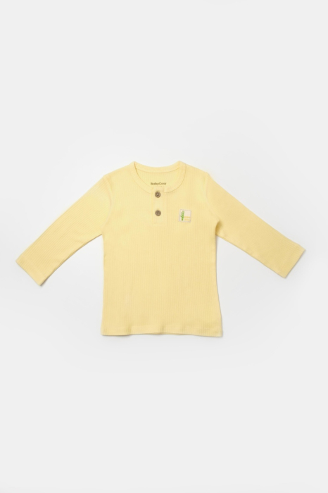 Set 3 piese:bluza, pantaloni si caciulita Bamboo, galben, BabyCosy, 50% bumbac+50%bambus [5]