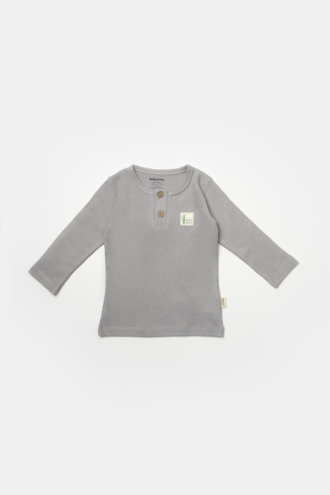 Set 3 piese:bluza, pantaloni si caciulita Bamboo, gri, BabyCosy, 50% bumbac+50%bambus [2]