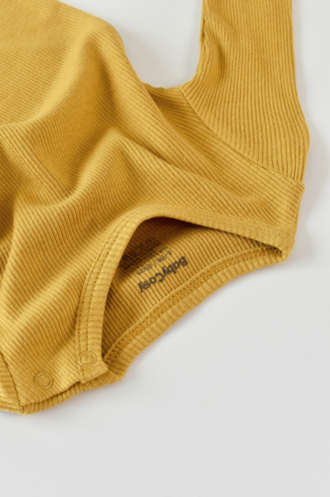 Set 3 piese: body cu maneca lunga, pantaloni lungi si caciulita din bumbac organic si modal - Sofran, BabyCosy [2]
