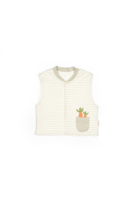 Set 3 piese: body, pantalon si vesta Rabbit, 100% bumbac organic, BabyCosy [3]