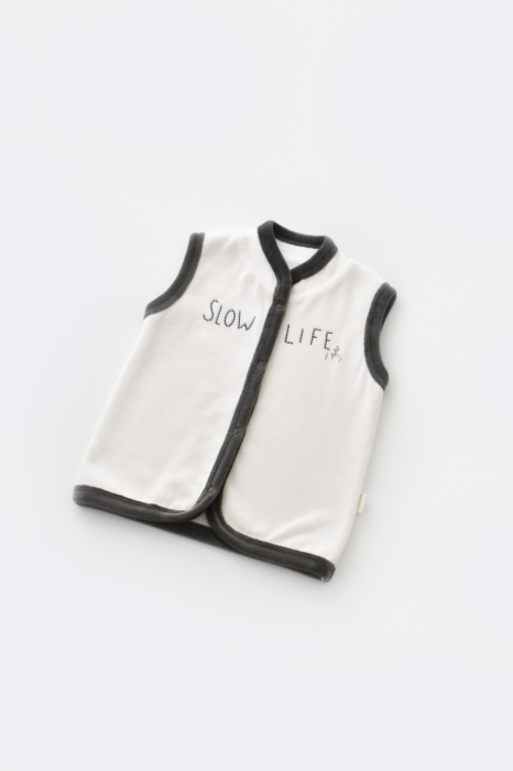 Set 3 piese Broscuta cu body, pantalonasi si vestuta din 80%bumbac organic si 20% poliester - Antracit, BabyCosy [6]