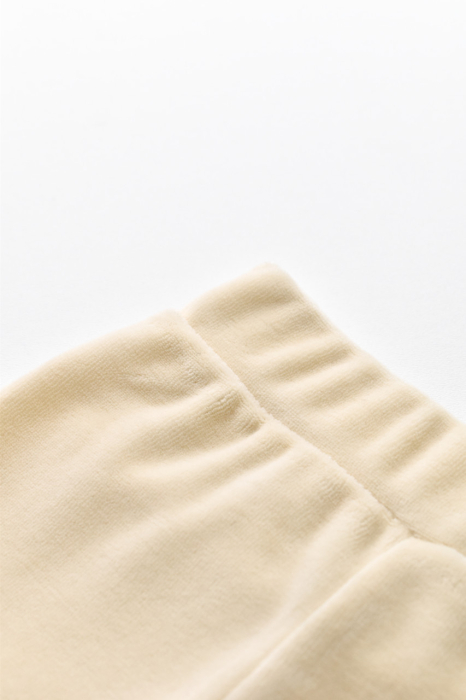 Set 3 piese Broscuta cu body, pantalonasi si vestuta din 80%bumbac organic si 20% poliester - Crem, BabyCosy [8]