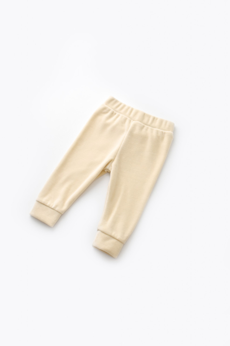 Set 3 piese Broscuta cu body, pantalonasi si vestuta din 80%bumbac organic si 20% poliester - Crem, BabyCosy [7]