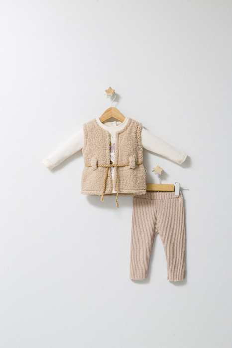 Set 3 piese: pantaloni, bluzita si vestuta eleganta pentru bebelusi Fun Penguin, Tongs baby [2]