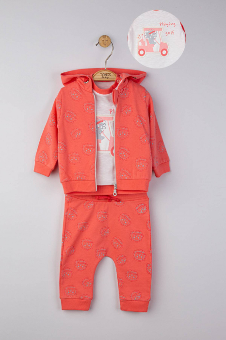 Set 3 piese: pantaloni, tricou si hanorac pentru bebelusi, Tongs baby [2]