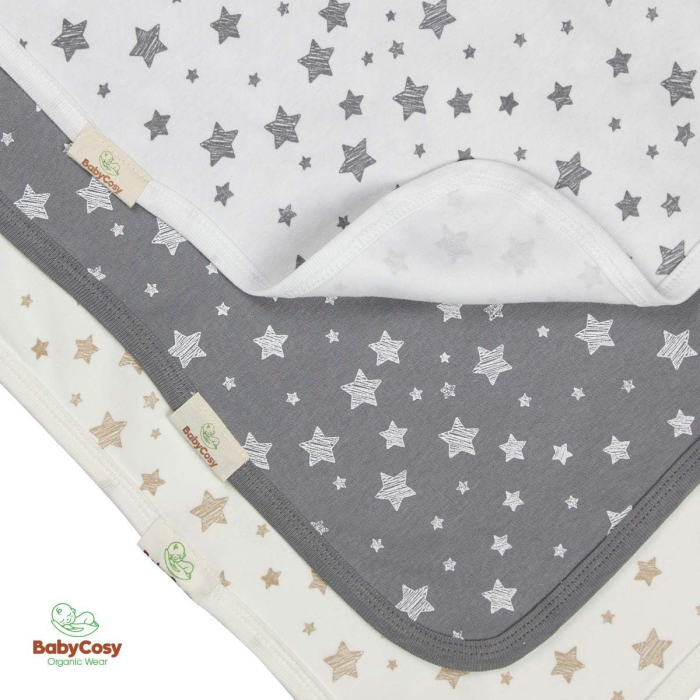 Set 3 prosopele, bumbac organic 100%, 30x40cm, BabyCosy [3]