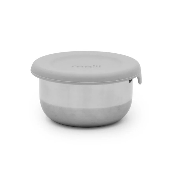 SET 3 RECIPIENTE MINI INOX CU CAPAC SILICON, MELII, ROZ MOV GRI [3]