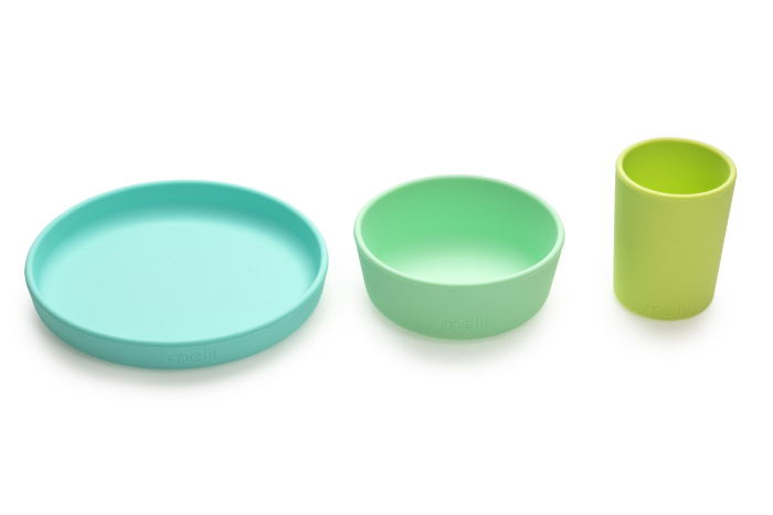 SET 3 RECIPIENTE SILICON HRANA BEBE, MELII, BLUEu0026LIMEu0026MINT [4]