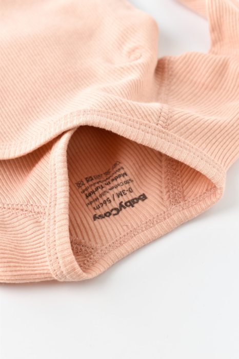 Set 4 piese: bluza, pantaloni, caciulita si manusi din bumbac organic si modal - Piersica, BabyCosy [5]
