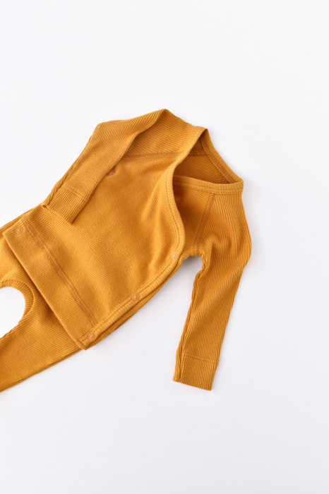 Set 4 piese: bluza, pantaloni, caciulita si manusi din bumbac organic si modal - Sofran, BabyCosy [2]