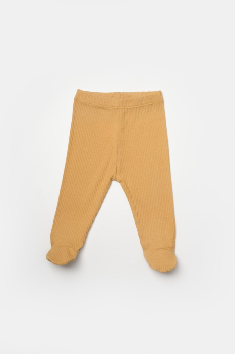 Set 4 piese:body, pantaloni, baveta si caciulita Bamboo, maro, BabyCosy, 50% bumbac+50%bambus [5]