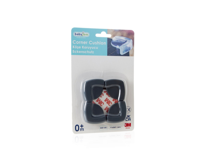 Set 4 protectii pentru colturi mobila BabyJem, antracit [6]