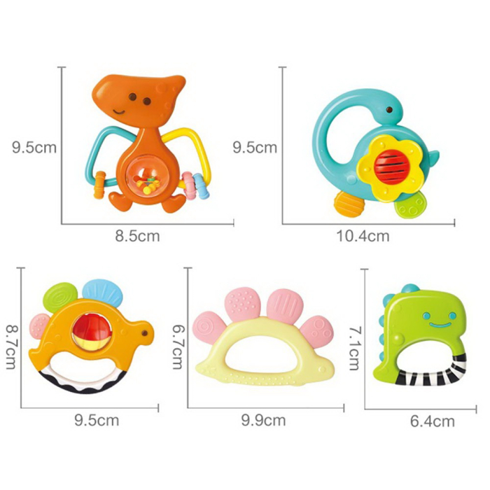 SET 5 ZORNAITORI DINOZAURI MULTICOLORI [4]