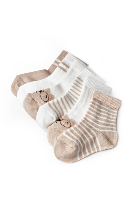 Set 6 perechi ciorapi nou-născut, maro, BabyCosy [3]