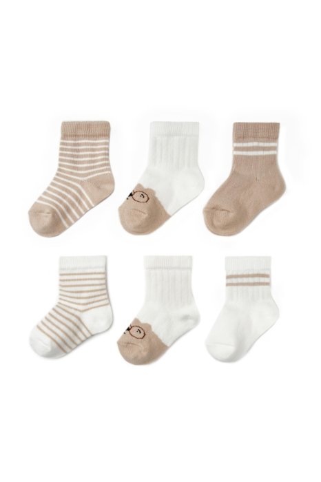 Set 6 perechi ciorapi nou-născut, maro, BabyCosy [2]