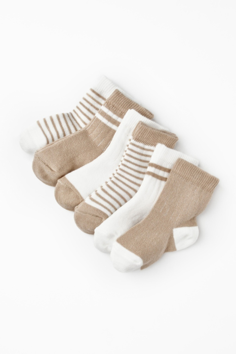 Set 6 perechi ciorapi nou-născut, mink, BabyCosy [5]