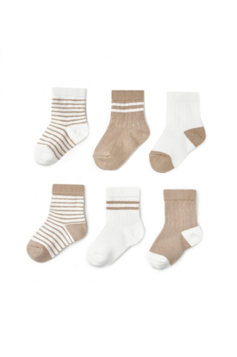 Set 6 perechi ciorapi nou-născut, mink, BabyCosy [2]