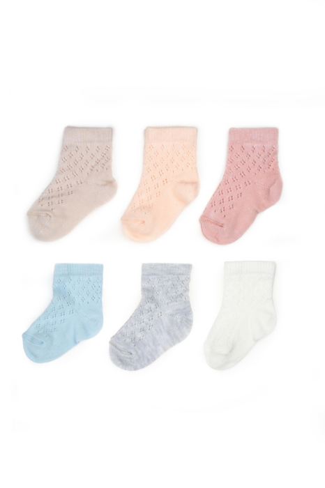 Set 6 perechi ciorapi nou-născut, mix, BabyCosy [2]