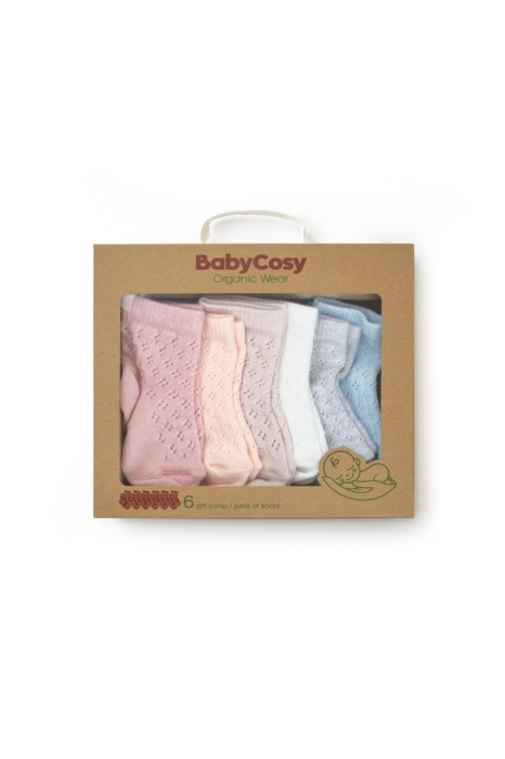 Set 6 perechi ciorapi nou-născut, mix, BabyCosy [4]