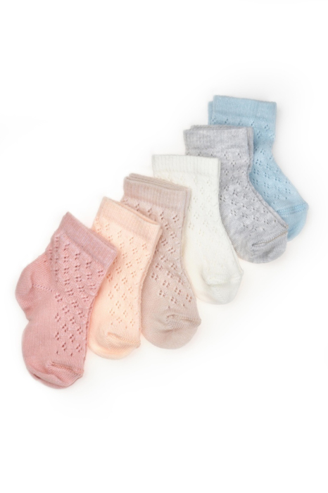Set 6 perechi ciorapi nou-născut, mix, BabyCosy [3]