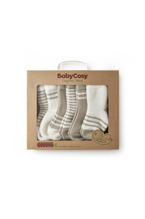 Set 6 perechi ciorapi nou-născut, verde, BabyCosy [4]