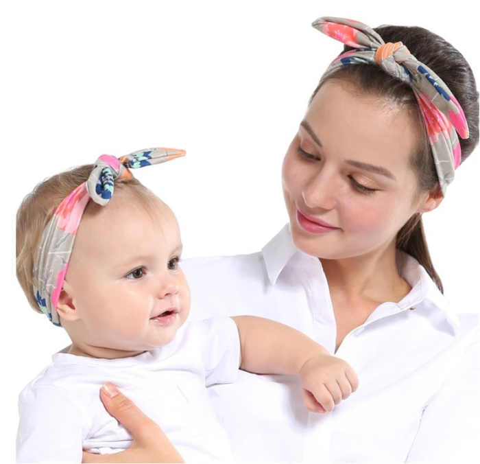 Set bentite mama-fetita Drool (Model: Bleu cu flori) [9]