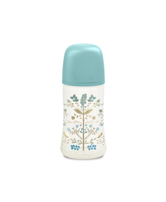 Set biberon 270ml + suzetă 0-6m + lănțișor Albastru Gold Premium [2]