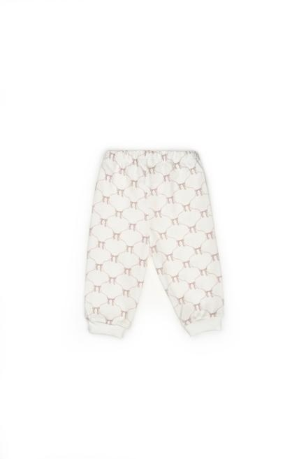 Set bluză și pantalon, Bow, BabyCosy, 100%bumbac organic, Powder [7]