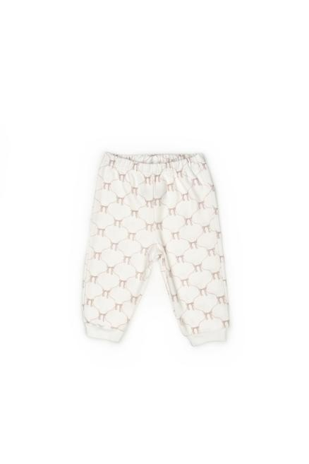 Set bluză și pantalon, Bow, BabyCosy, 100%bumbac organic, Powder [6]