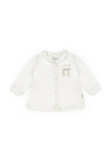 Set bluză și pantalon, Bow, BabyCosy, 100%bumbac organic, Stone [4]