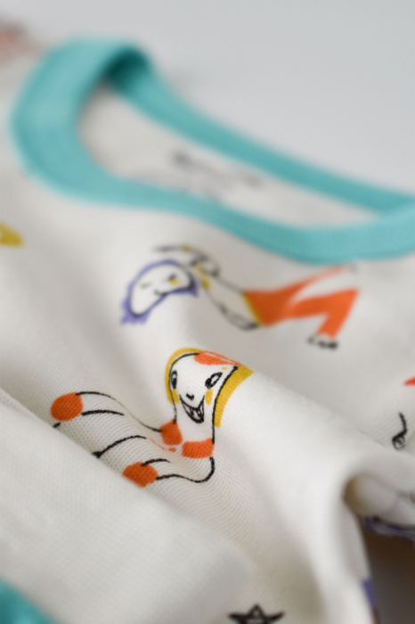 Set bluzita cu maneca lunga si pantaloni lungi, 100% bumbac organic, BabyCosy, Verde [5]