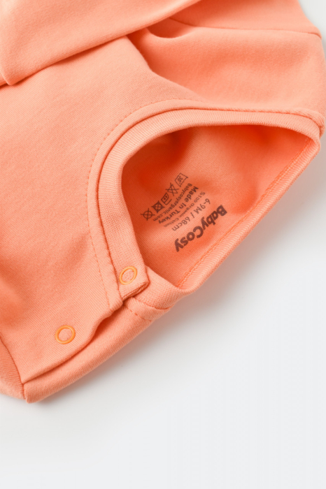 Set bluzita cu maneca lunga si pantaloni lungi - bumbac organic 100% - Roz, BabyCosy [6]