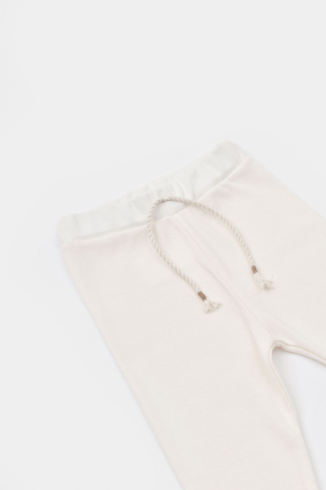 Set bluzita cu maneca lunga si pantaloni lungi cu buline Girafa, BabyCosy, 100% bumbac organic, Mink [5]